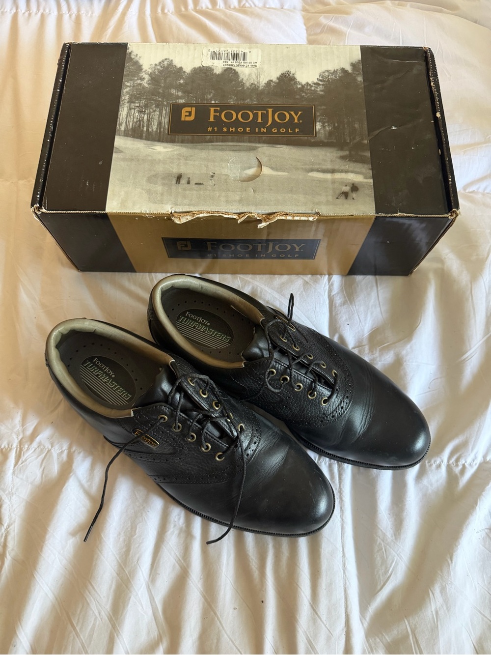 ⛳️ FootJoy Black Leather Men’s Oxford Golf Shoes | worn once ‼️